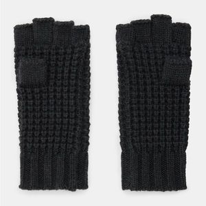 All Saints Black Fingerless Gloves